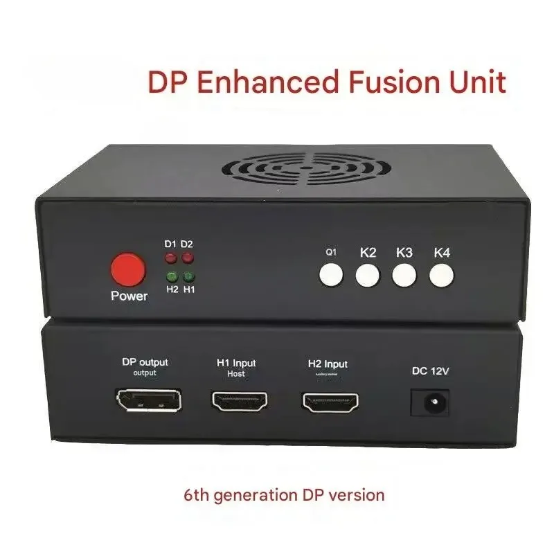 6th Fuser Video Overlay Box Video Processor Support for 2K144/1K240 DMA Fusion Game Converter