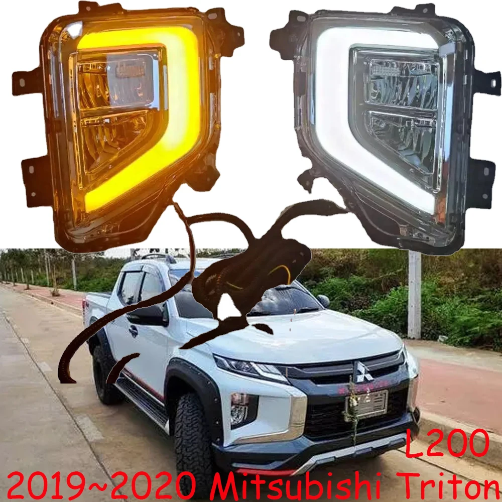 2019~2020year headlight for Mitsubishi Triton daytime light car accessories LED DRL headlamp for Triton fog light