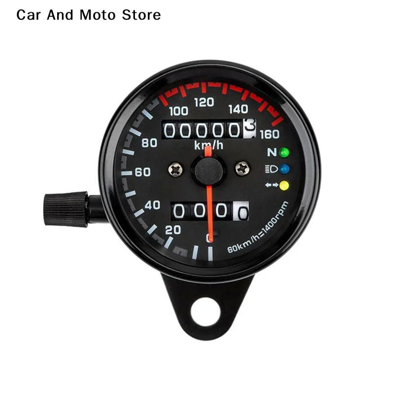 

【CMO】Мотоциклетный спидометр для мотоциклов Cafe Racer, универсальный, 12В, с подсветкой и светодиодным индикатором, одометр