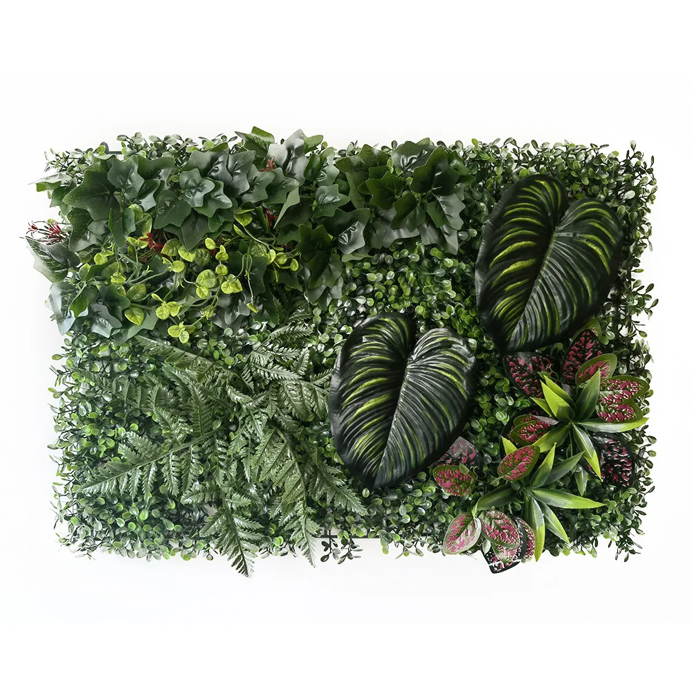 3D New Artificial Plant Wall Panel Plastic Outdoor Lawn Carpet Decoration Wedding Background Party Garden Lawn Flower Wall