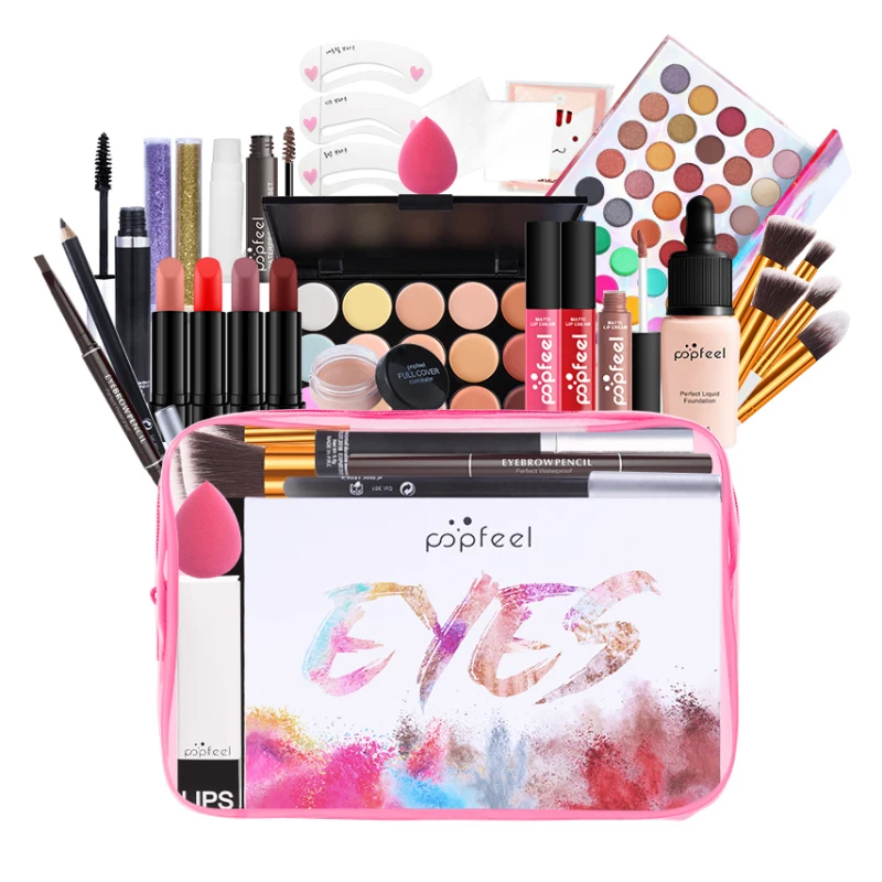 Beauty Makeup Kit All In Professional Cosmetic Bag Eyeshadow Lipstick Foundation Etc Makeup Artist Cosmetics Set