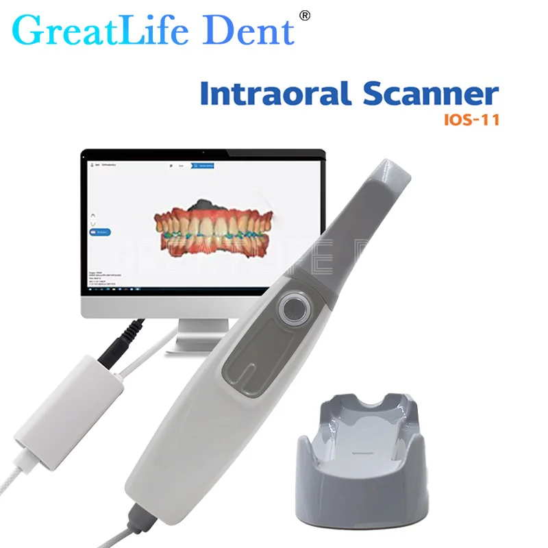 GreatLife Dent One Set 3D Scanner Smallest CAD CMD Oral Model Orthodontic Restoration Imaging Aoralscan with Scanning Software