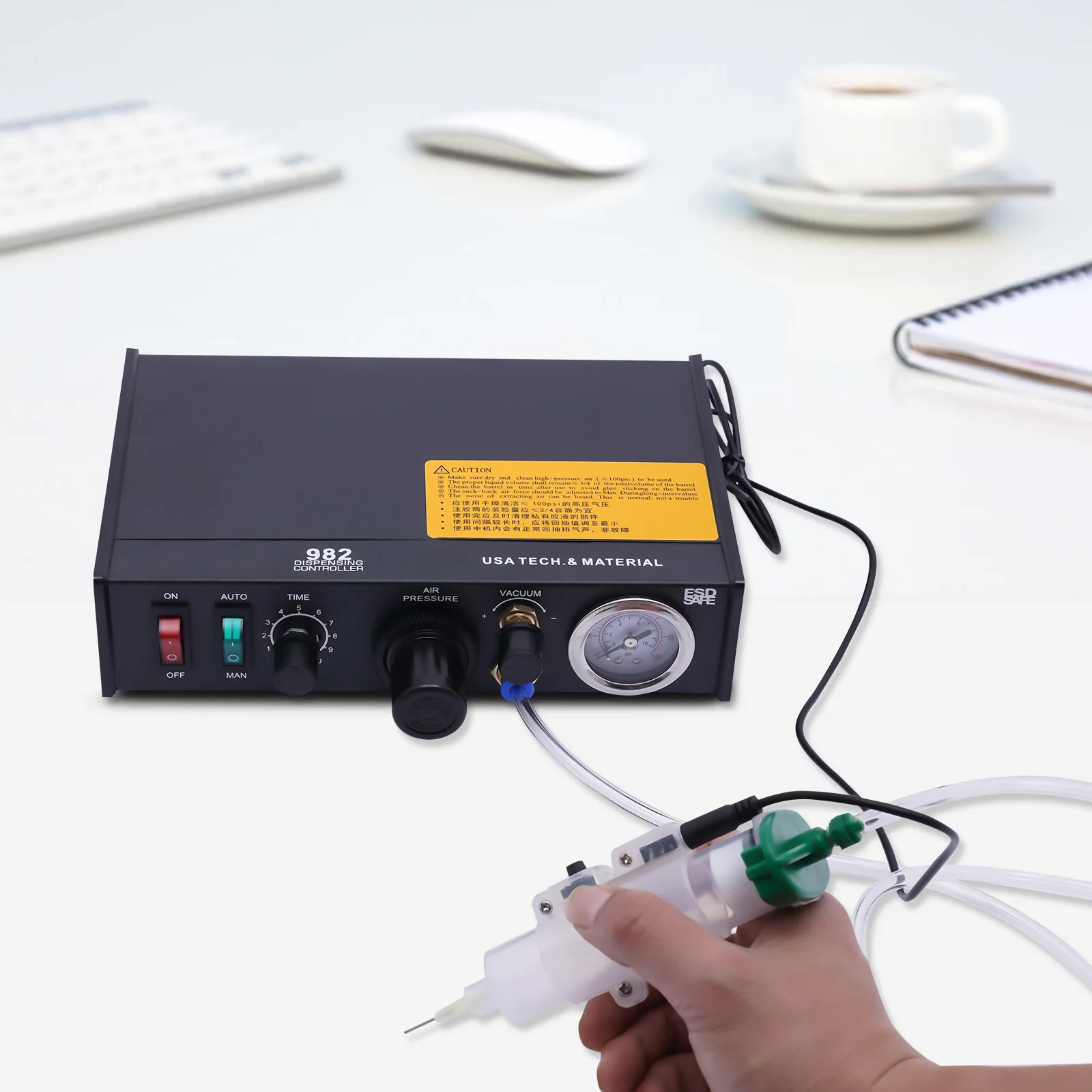 

Pneumatic Dispensing Controller Glue Dispenser Solder Liquid Controller 982, Glue Dispenser Machine Solder Paste Controller