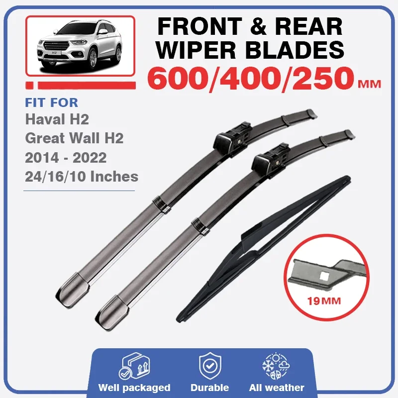 

Front Rear Wiper Blades For Haval H2 Great Wall Hover H2 2014 - 2022 Windscreen Windshield 2015 2016 2017 2018 2019 2020 2021