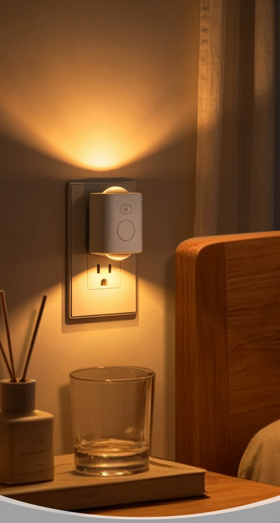 Motion Sensor Plug in Night Light Dimmable LED Wall Lamp with RGB Color Changing for Bedroom Hallway EU Plug