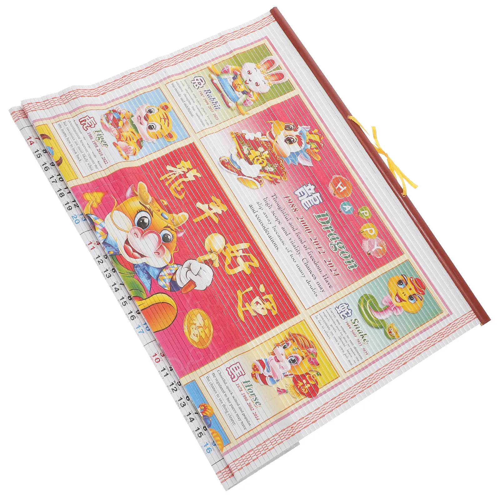 

Wall Calendar with Clear Lunar Dates Exquisite Chinese Style Hanging Calendar for Office Home Daily Planning Decor