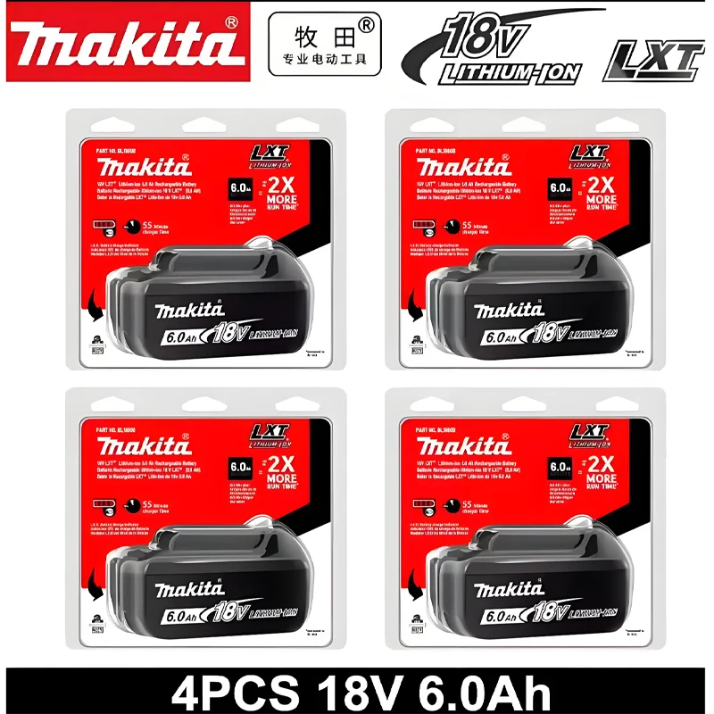 

️100% original Makita 18V 6.0Ah Rechargeable Battery Makita BL1830 BL1830B BL1840 BL1840B BL1850 BL1850B Power Tools Battery