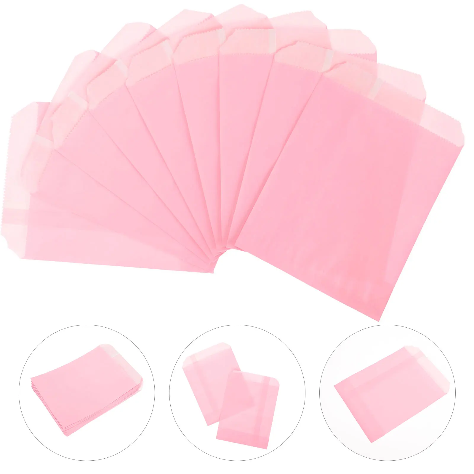 

100pcs Pink C y Cookie S wich Bags Bulk Pastry Food Bread Sleeves Child Durable Lightweight Christmas Party Gifts