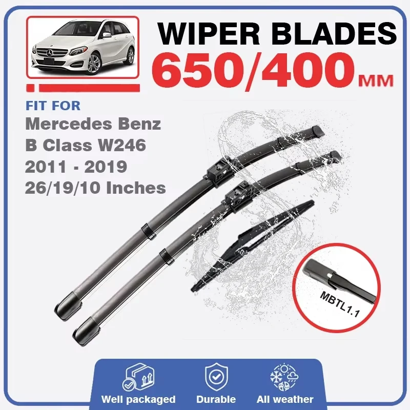

Front / Rear Wiper Blade For Mercedes Benz B Class Klasse W246 2011 - 2019 Windscreen Windshield Accessories B180 B200 B220 B250