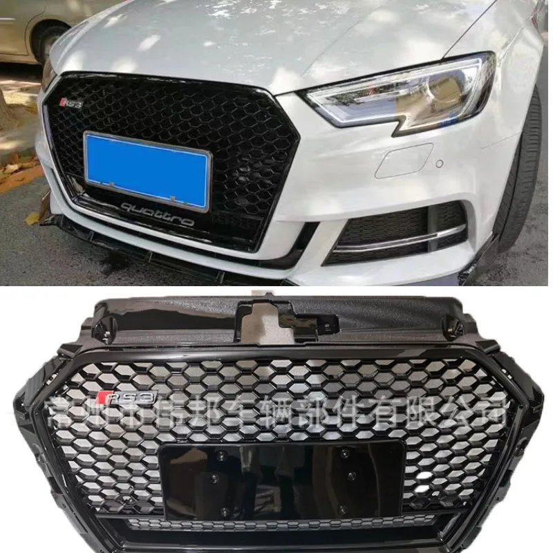 For Audi 2017-2020 A3 Modified Grille A3S3 Honeycomb Grille Without Standard Heat Dissipation