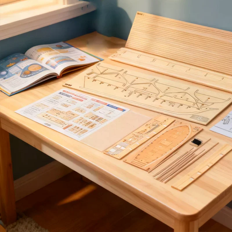 1:100 Halcon Wooden Sailing Boat Model DIY Kit Ship Assembly Decoration Gift