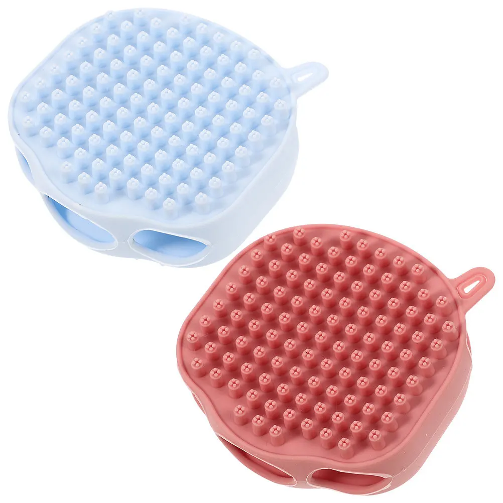 

2Pcs Silicone Bath Brush for Adults and Kids Soft Skin-Friendly Exfoliating Body Scrubber with Non-Slip Massage