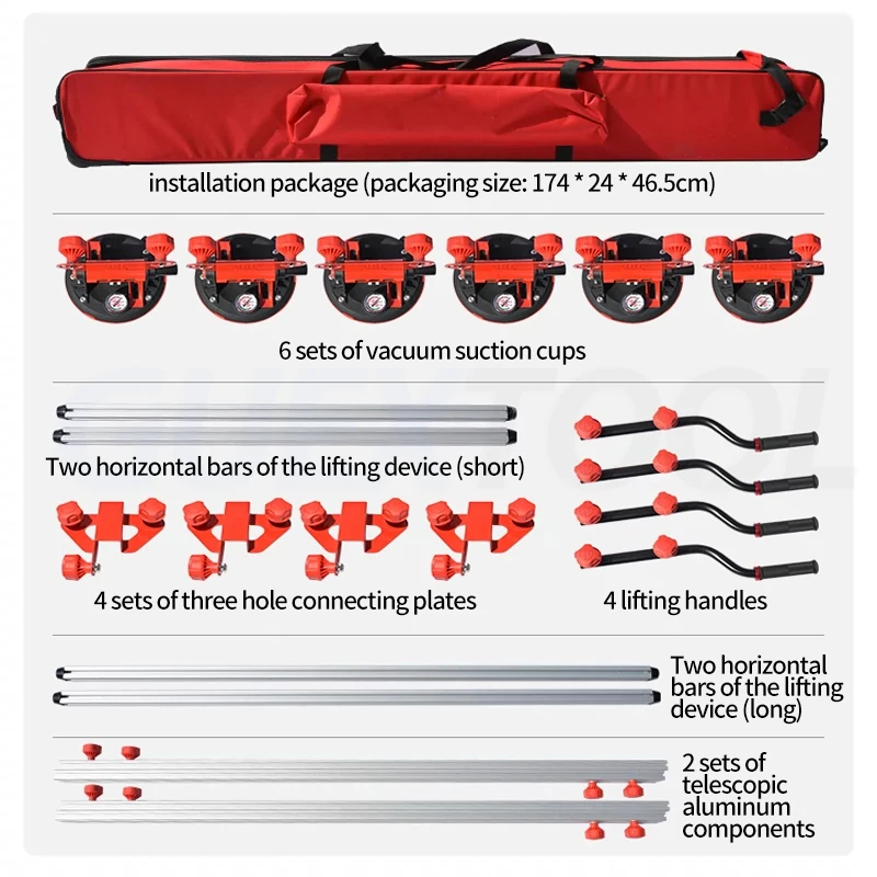 Electric Vacuum Suction Cup Lifting Device For Large Ceramic Tile Lifting Glass Stone And Rock Plate Lifting Frame Handling Tool