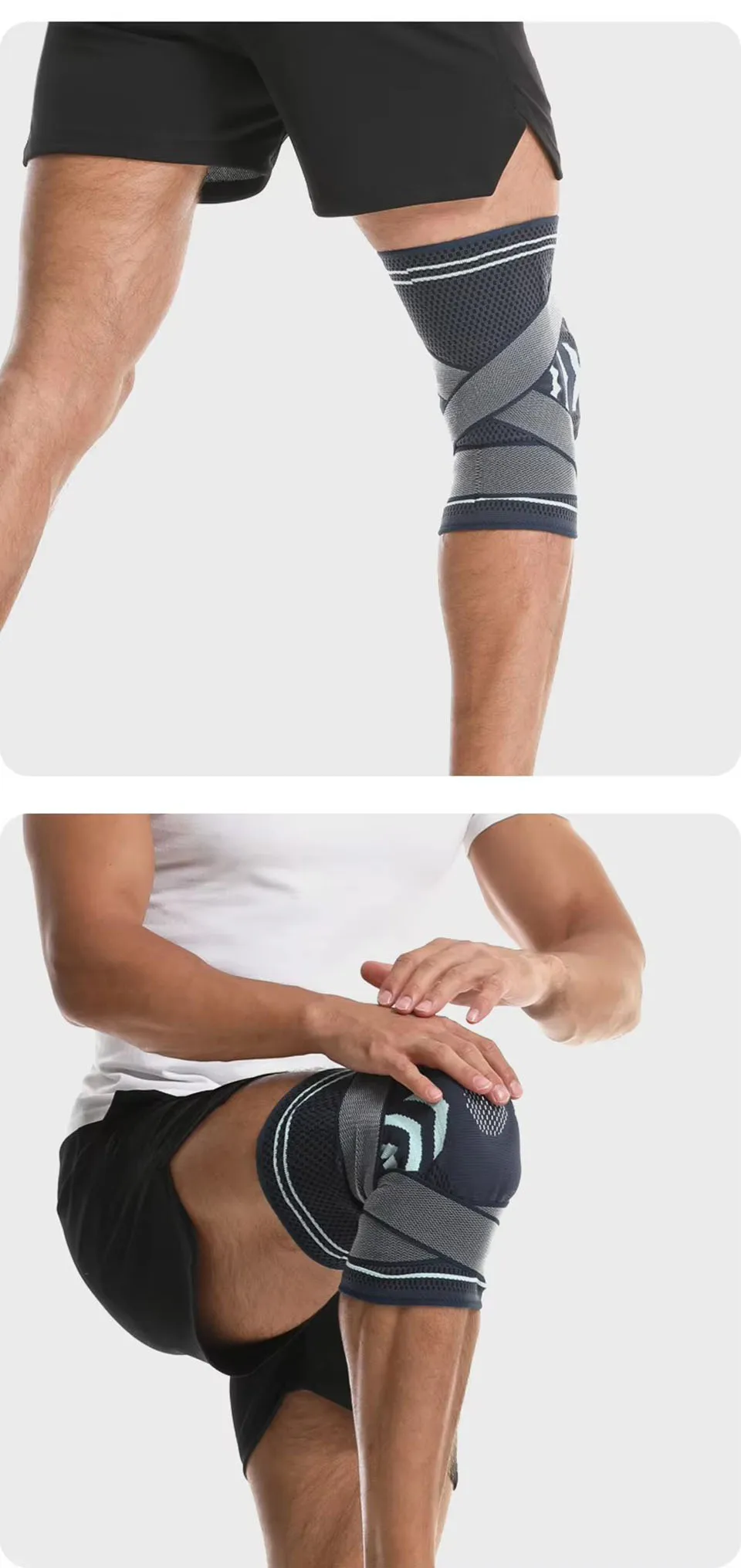 Aolikes Knies tützen mit Silikon gel Patella Kompression hülse Feder stütze schützen Stabilisator für Arthritis Sport Acl Erholung – Detail 16