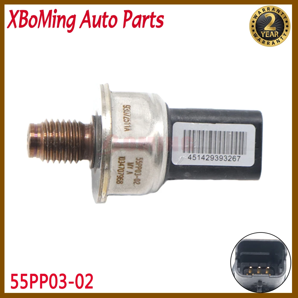 Car Fuel Rail Pressure Sensor 55PP03-02 For SsangYong Kyron Jaguar X-TYPE Renault Clio Megane 9307Z511A 55PP0302