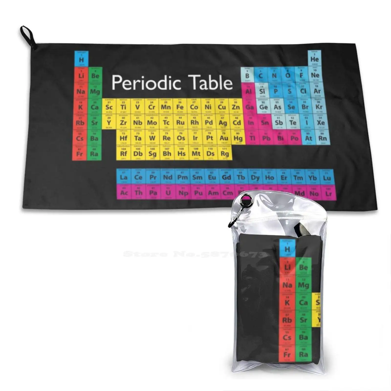 Periodic Table Of Microfiber Quick Dry Towel Beach Towel Chemicals Atoms Scientist Molecule Periodic Table Of The Periodic