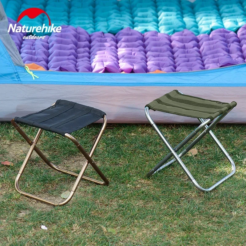 

Naturehike-Outdoor Portable Folding Stool Aluminum Alloy Mini Storage Chair Camping Fishing Chair Picnic Lightweight, 272g