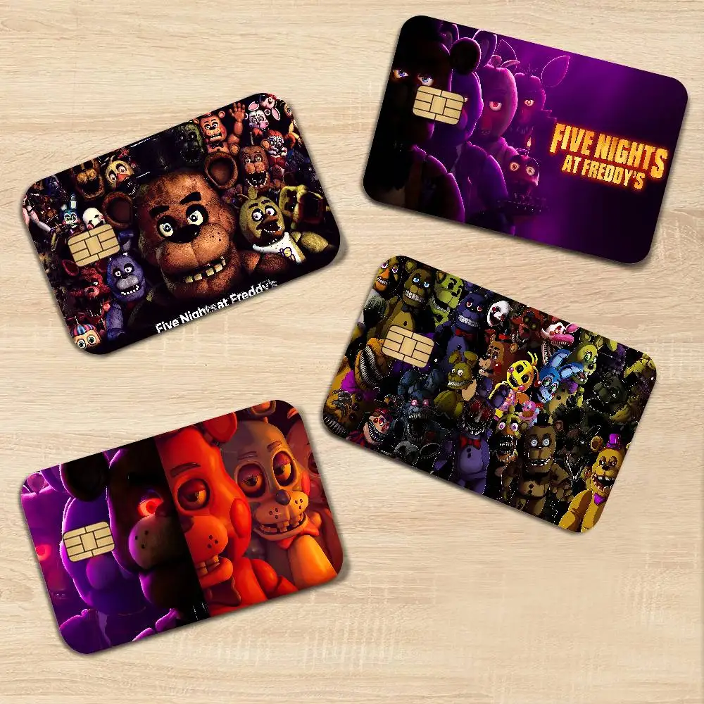 F-Fnaf F-Five-N-Nights-At-F-Freddys Anime Game Film Cover Sticker Case for Small Chip Credit Debit Card Front Side