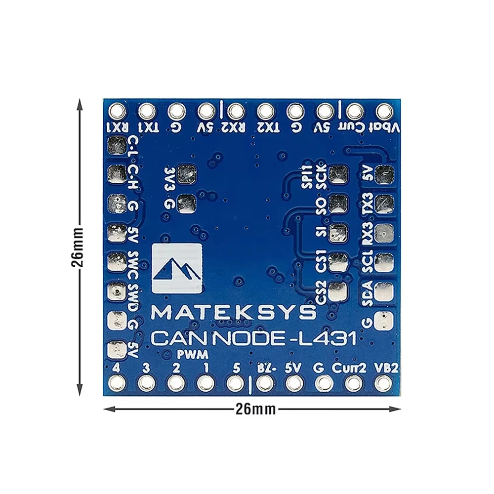 MATEKSYS MATEK CAN-L431 AP_Periph CAN Node DroneCAN L431 26X26mm for ArduPilot GNSS Compass Barometer Airspeed Sensor GPIO