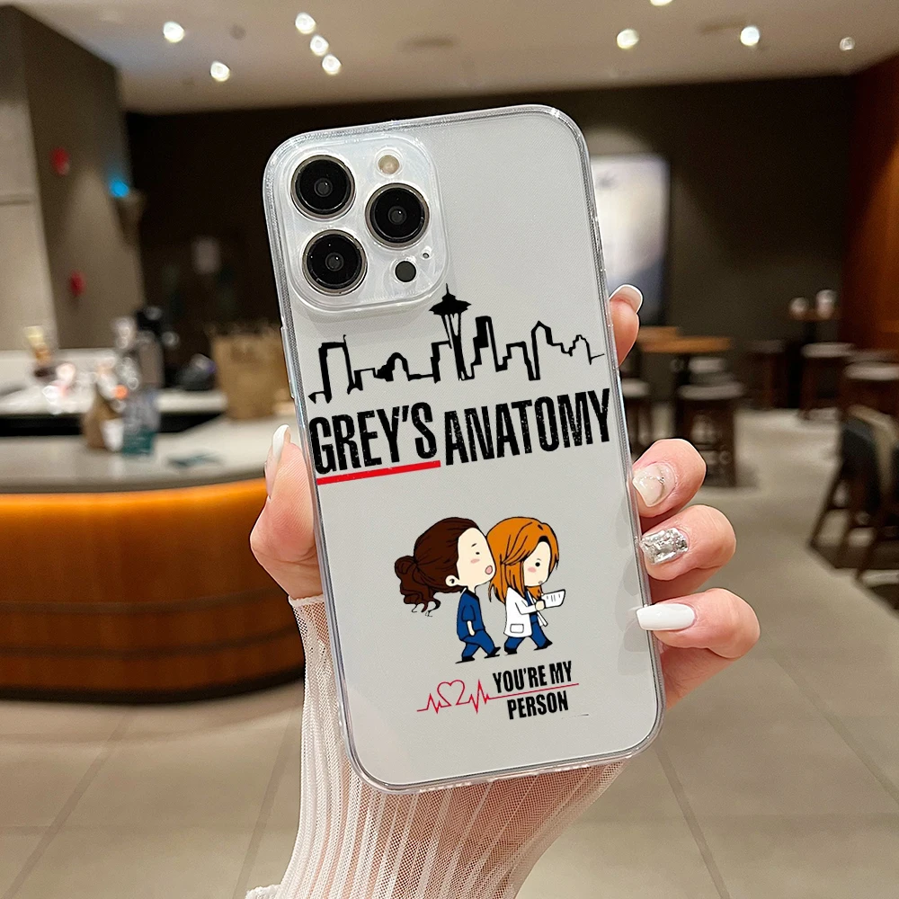 Greys Anatomy You Are My Person Phone Case For iPhone 15 14 13 12 11 Mini Pro Max X XR 7 8 Plus Transparent Cover