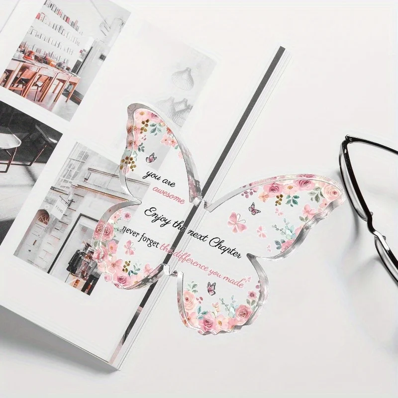 لوحة فراشة أكريليك "تقاعد سعيد" - هدية التقاعد للسيدات والزميل هدية شكرًا لك