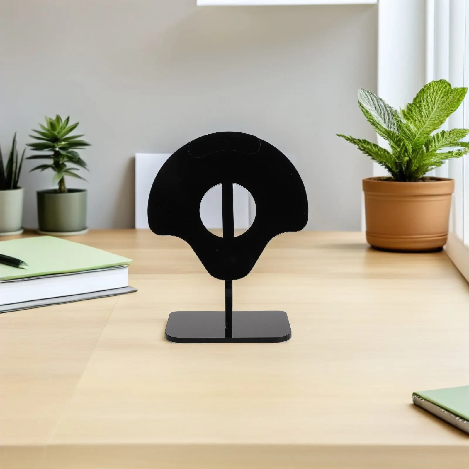 Acrylic Headphone Stand for Desk Over-Ear Headphones Holder Retro Tabletop Headset Stand Stable Gaming Office Desktop Headphone view 6