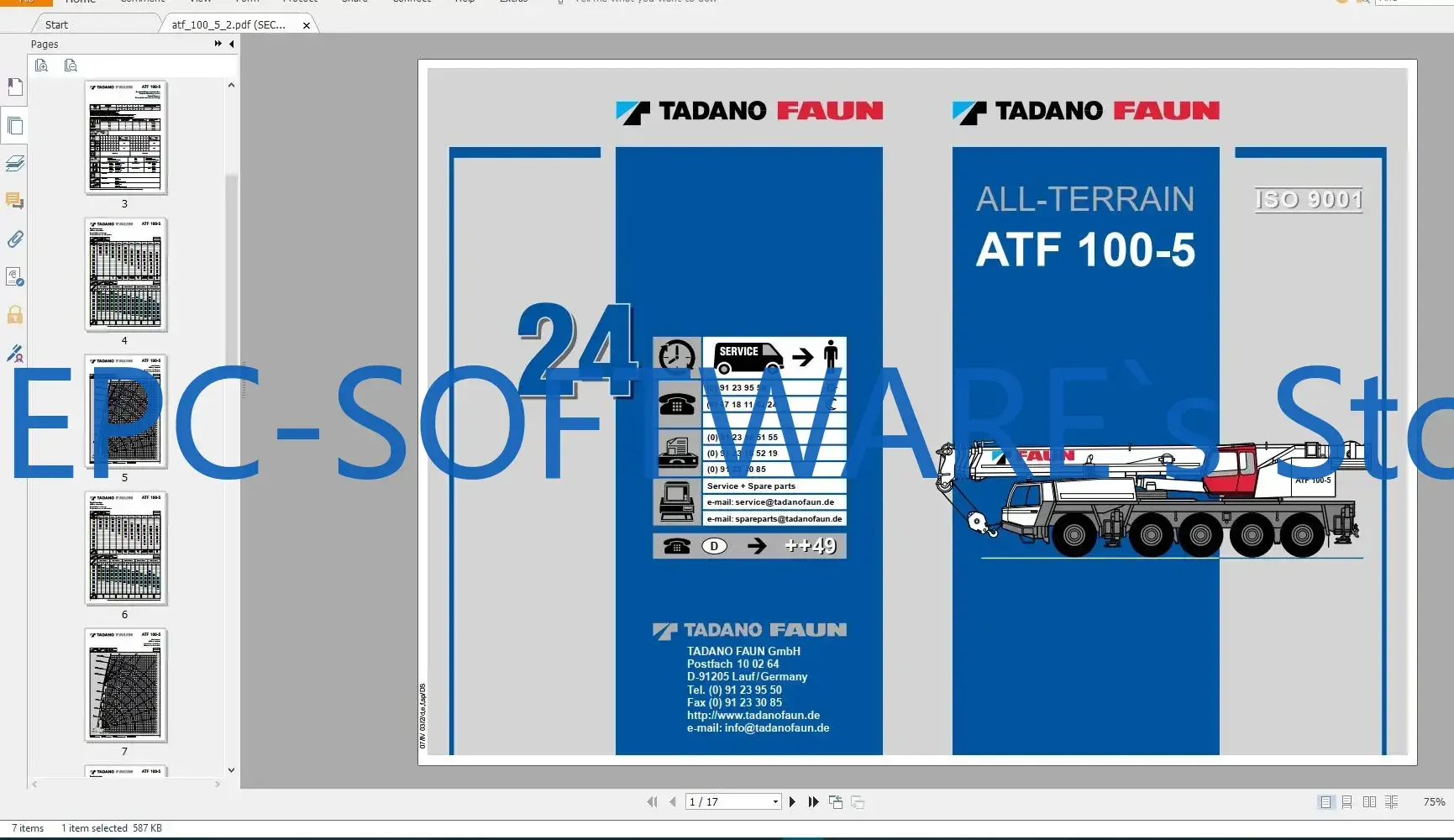 

EPC-SOFTWARE EPC-SOFTWARE Tadano Faun Mobile Crane Workshop & Part Catalog Руководство Полная модель DVD