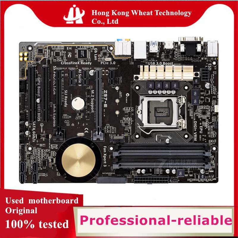 For Intel Z97 Z97-E motherboard Used original LGA 1150 LGA1150 DDR3 32GB USB2.0 USB3.0 SATA3 Desktop Mainboard