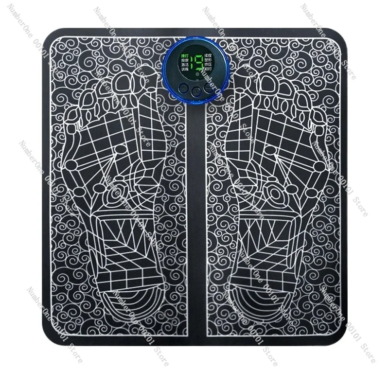 Smart Microcurrent Foot Massager Pad, Rechargeable Portable EMS Foot Spa with Pulsating Therapy for Home Relaxation