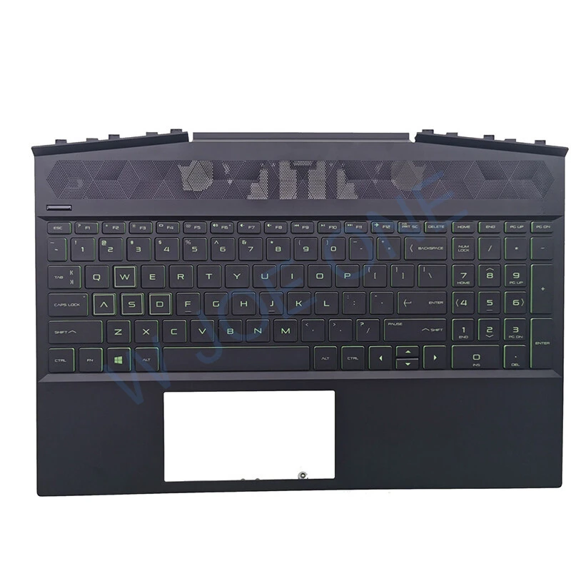 A+ для HP Pavilion 15-DK TPN-C141 Подставка для рук с клавиатурой с подсветкой L57593-001 Зеленый