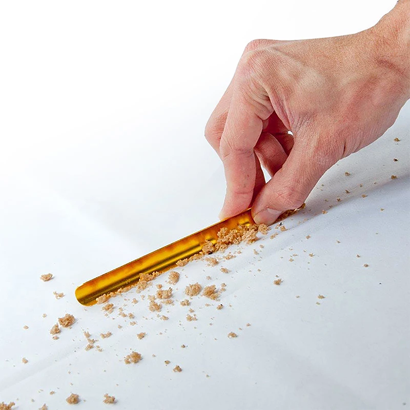 Limpiador de migas de pan piezas, herramienta para hornear, acero inoxidable, dorado, duradero, portátil, cocina y restaurante, 1 unidad