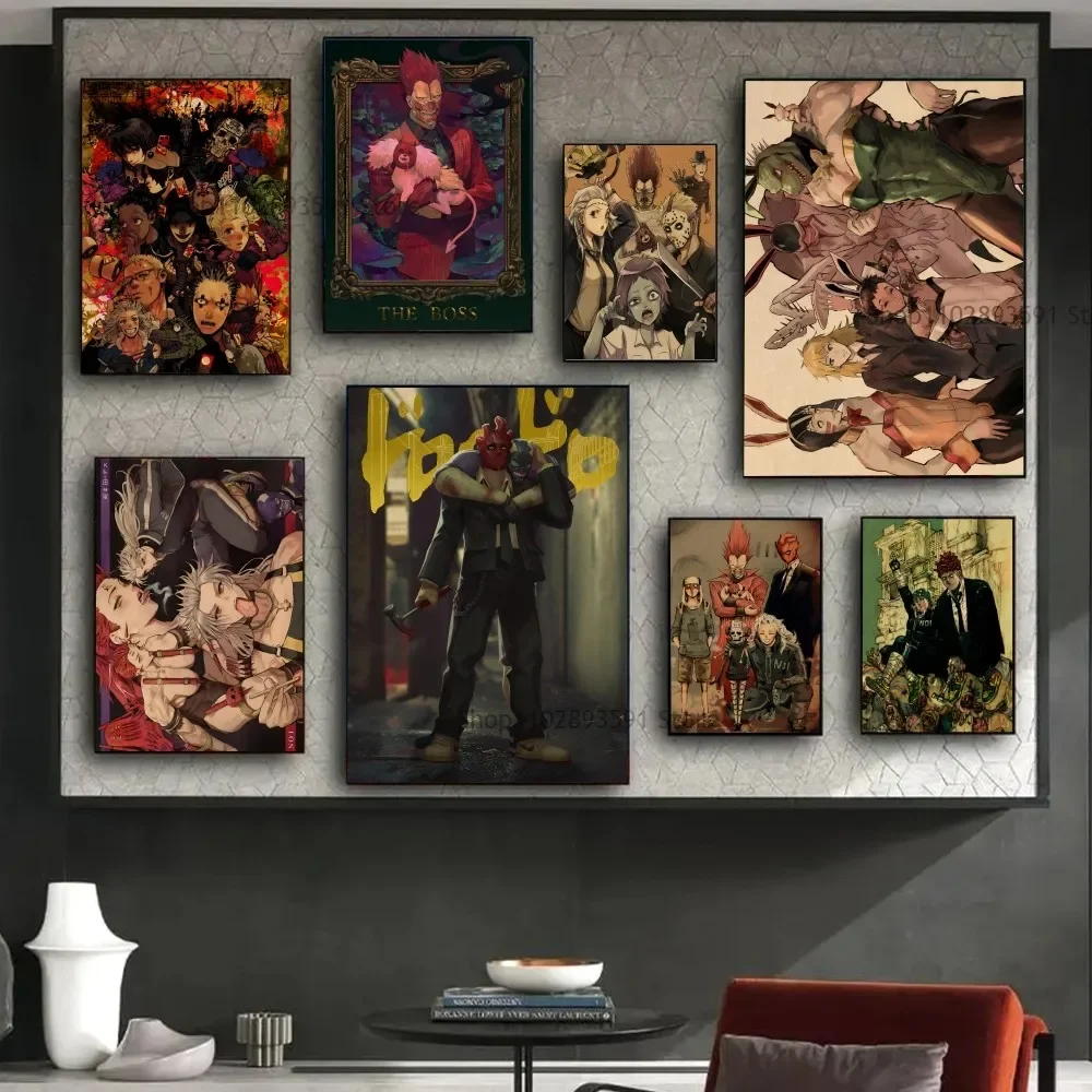 Anime D Dorohedoro Retro Poster Paper Print Home Living Room Bedroom Entrance Bar Cafe Art Painting Decoration