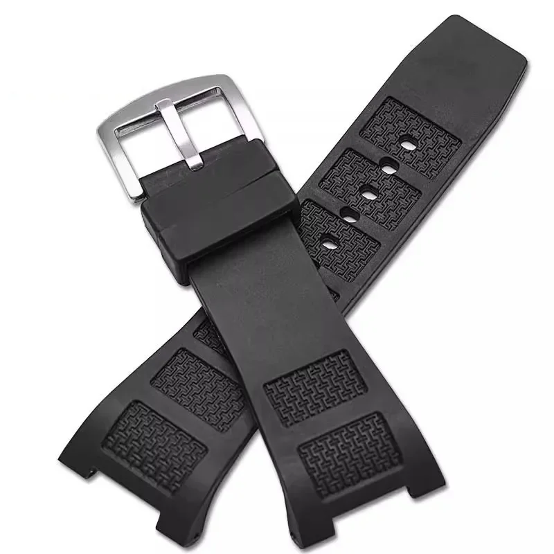 Notch Silicone Watch Strap for IWC Engineer 322503 323601 Waterproof Sweat-Proof Rubber Watch Accessories Band 30X16mm Wristband
