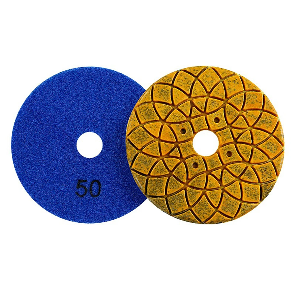 1/4 قطعة 4 بوصة/100 مللي متر وسادة تلميع معدنية ، السندات النحاسية ، مناسبة لتلميع وطحن الخرسانة والجرانيت والرخام والأحجار الأخرى