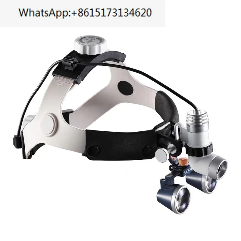 Head-mounted 3.5x surgical magnifier + LED examination light