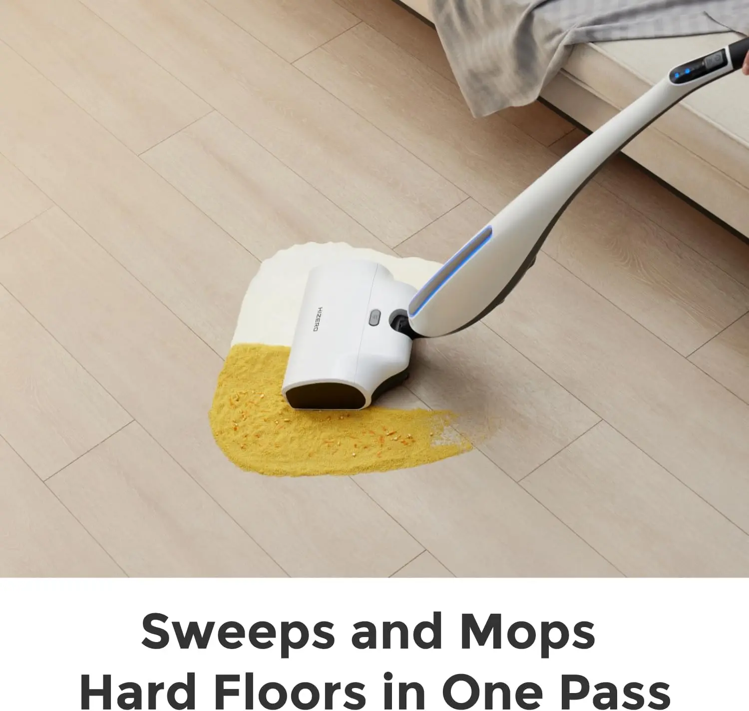 Cordless Hard Floor Cleaner, 60 Mins Run Time Long Standby Stick Cleaner, Lightweight & Ultra-quiet Upright Hardwood Cleaners