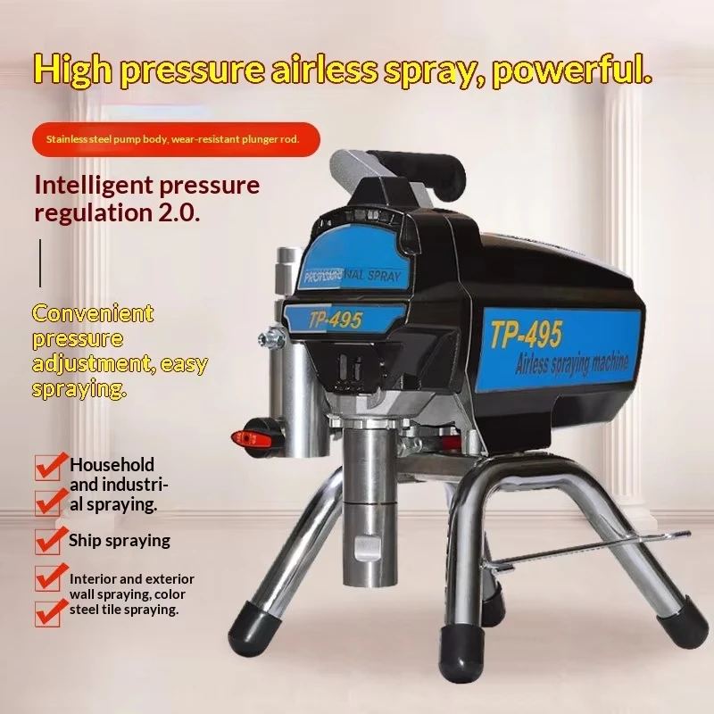 Electric High-pressure Airless Spray Machine Paint Sprayer Latex Paint Exterior Wall Coating Color Steel Tile Painting