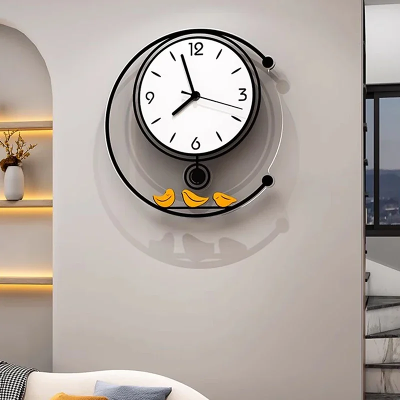 

Modern Silent 3d Wall Clocks Hanging Design Pendulum Aesthetic Metal Art Large Wall Watch Unusual Saat Living Room Decoration