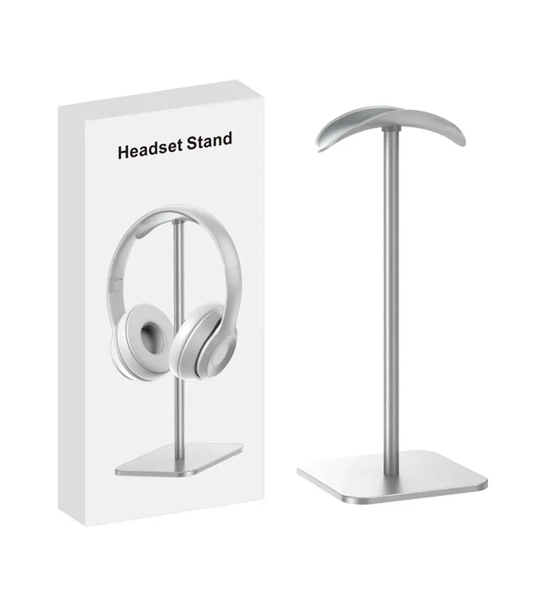 Estantes de exhibición, soporte Universal portátil de aleación de aluminio para auriculares, soporte de escritorio para auriculares con Base antideslizante