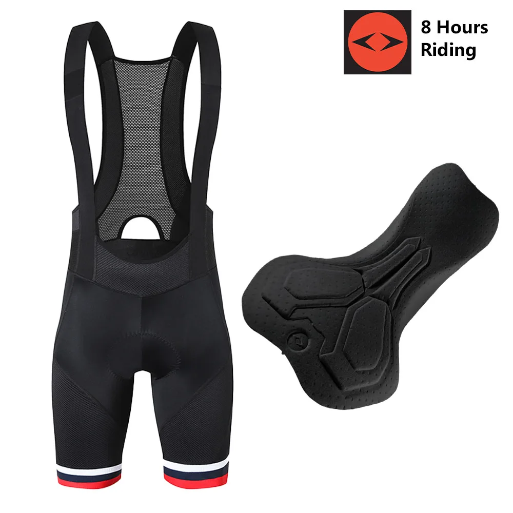 YKYWBIKE Herren-Radsport-Trägerhose, Italien-Schnittstellenpolsterung, 7-Stunden-Fahrrad-Trägerhose, Pro-Sommer-Rennrad-Trägerhose