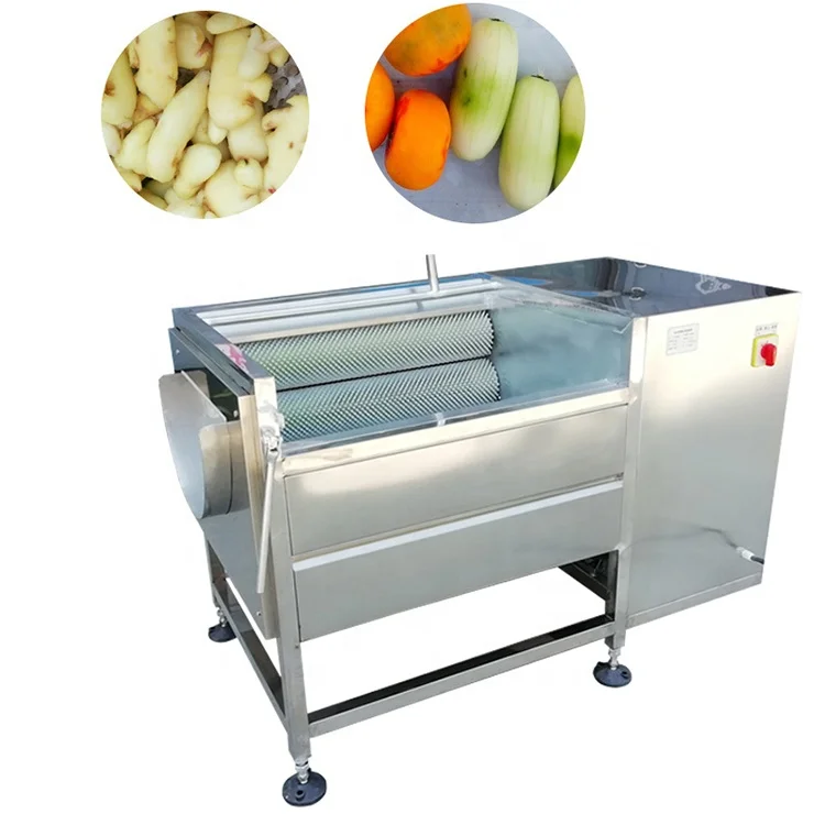 Brush Cleaning And Peeling Machinery Fruit Vegetable Brush Washing Machine