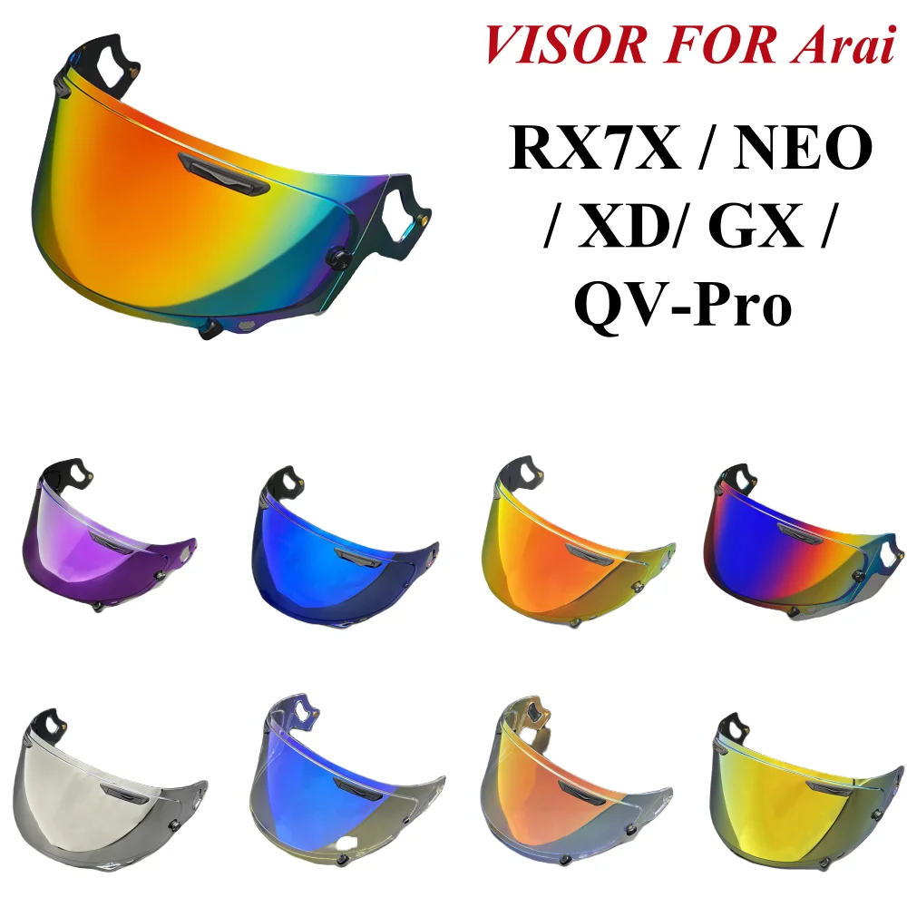 Helmet Visor for Arai RX7X RX-7V RX7V NEO XD VAS-V VECTOR-X Defiant X Quantum Max Vision Motorcycle Helmets Anti-UV Visera Lens