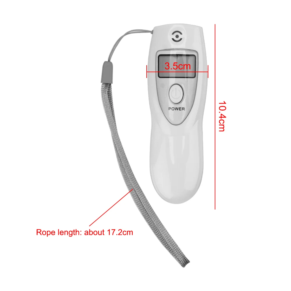 جهاز اختبار شرب الكحوليات الرقمي لشاشة الكحوليات LCD لسلامة السيارة جهاز استنشاق الكحوليات محلل كاشف الكحول الرقمي المحمول باليد