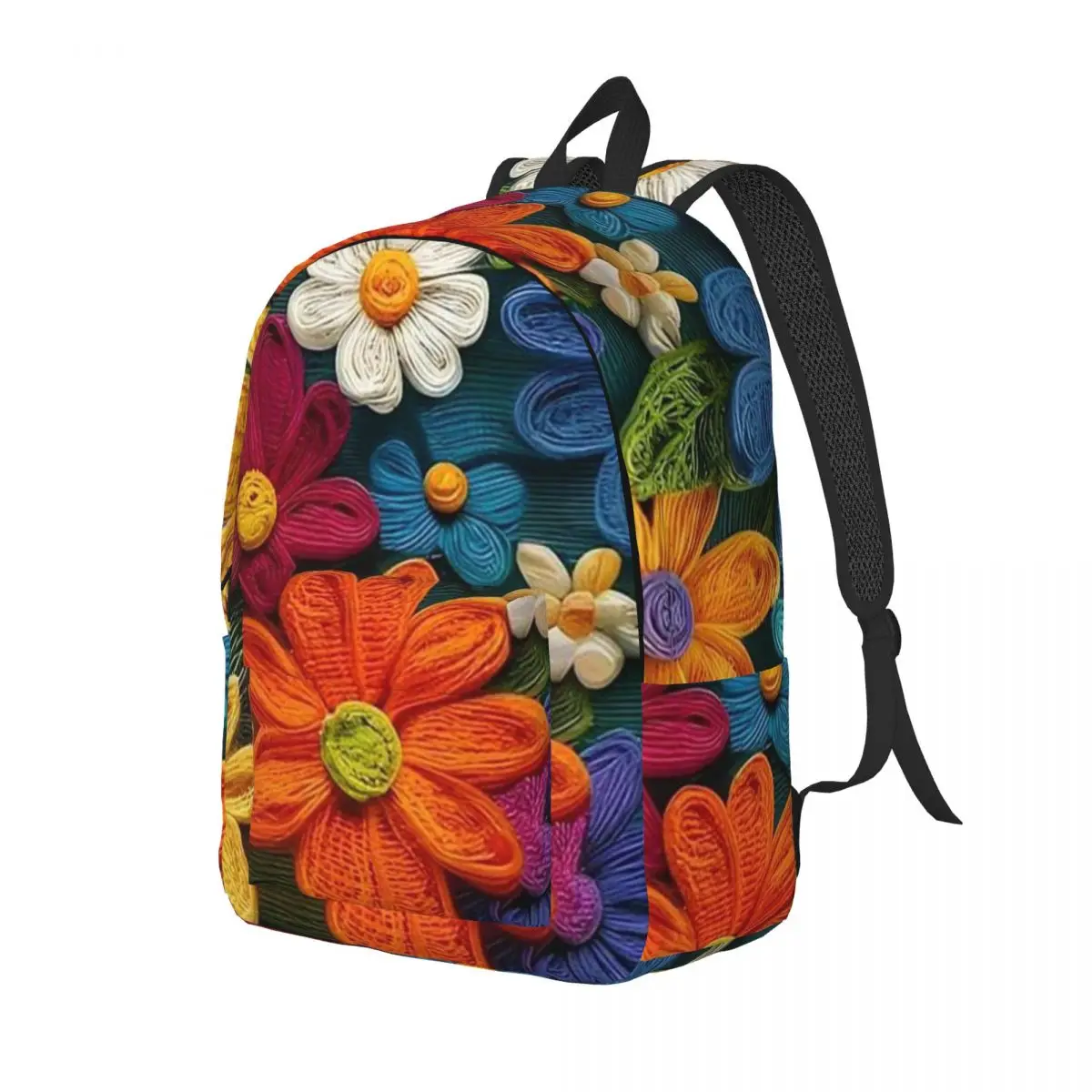 Mexican Vintage Flroal Rebozos Mexicanos Backpack Daypack Large Capacity Kids BookBag School Bag Shoulder Bags for Boys Girls