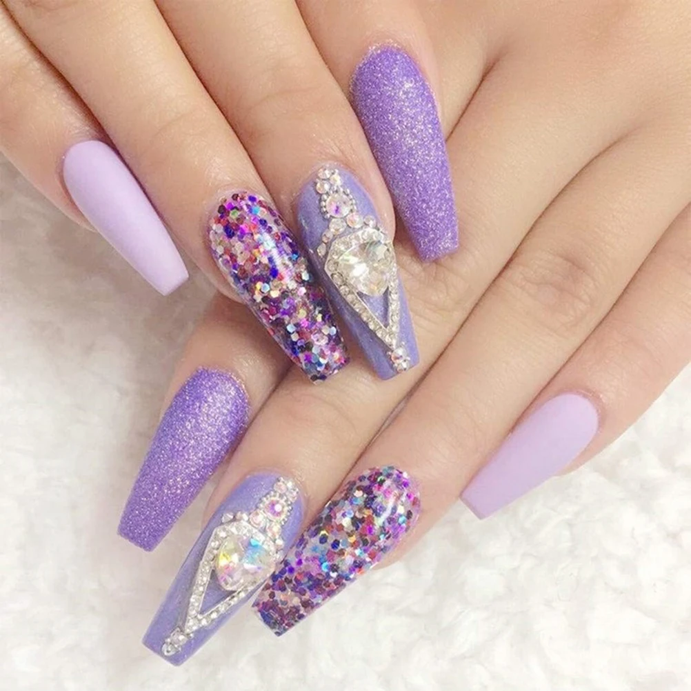 

100Pcs False Nails Plain Color DIY Manicure Accessories Long Lasting Use Christmas Halloween Birthday Party Gift