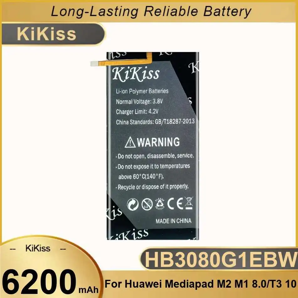 

Аккумулятор HB3080G1EBW 6200 мАч для Huawei Mediapad M2 M1 8,0 "M2-801L S8 701U Honor S8-701W T3 10 Ags-L09 Ags-W09 9,6 Lte