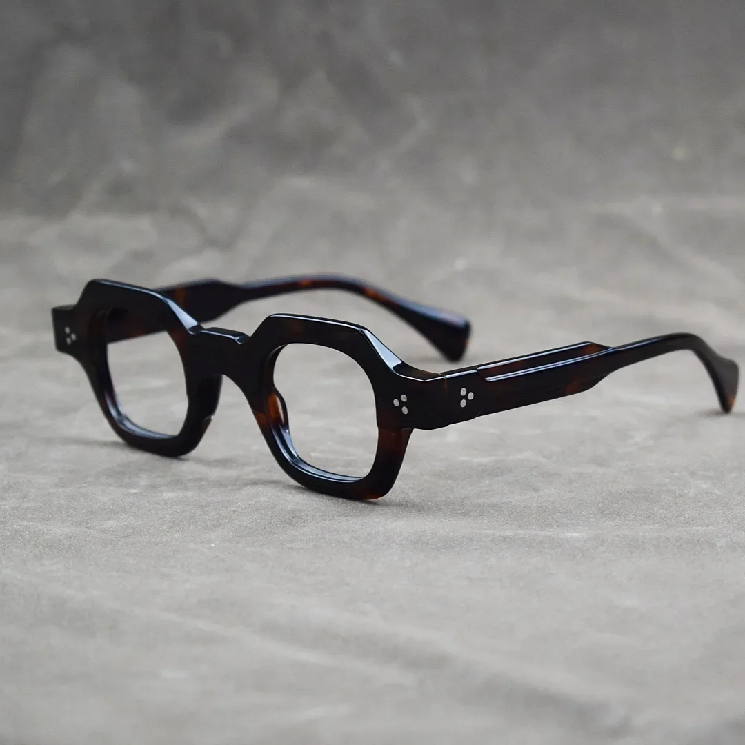 

High Quality Acetate Glasses Vintage Men Optical Prescription Eyeglasses Frame Women Eyewear
