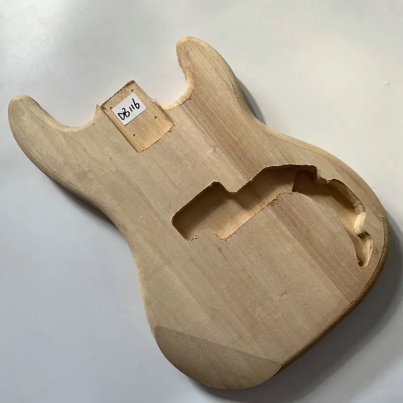 DB116 UNfinished Natural Color 4 Strings Electric Bass Guitar  Body Solid Basswood P Bass DIY Guitar Accessories