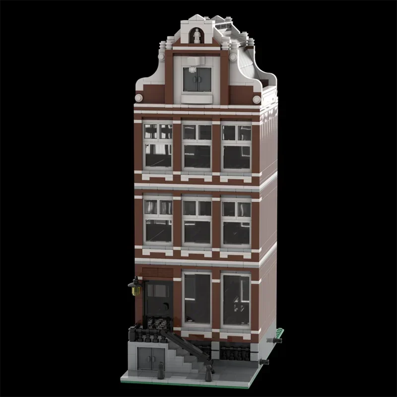 

Moc Building Bricks Amsterdam Canal House Model Technology Blocks City Street View Model Christmas Toy DIY Assembly Gifts