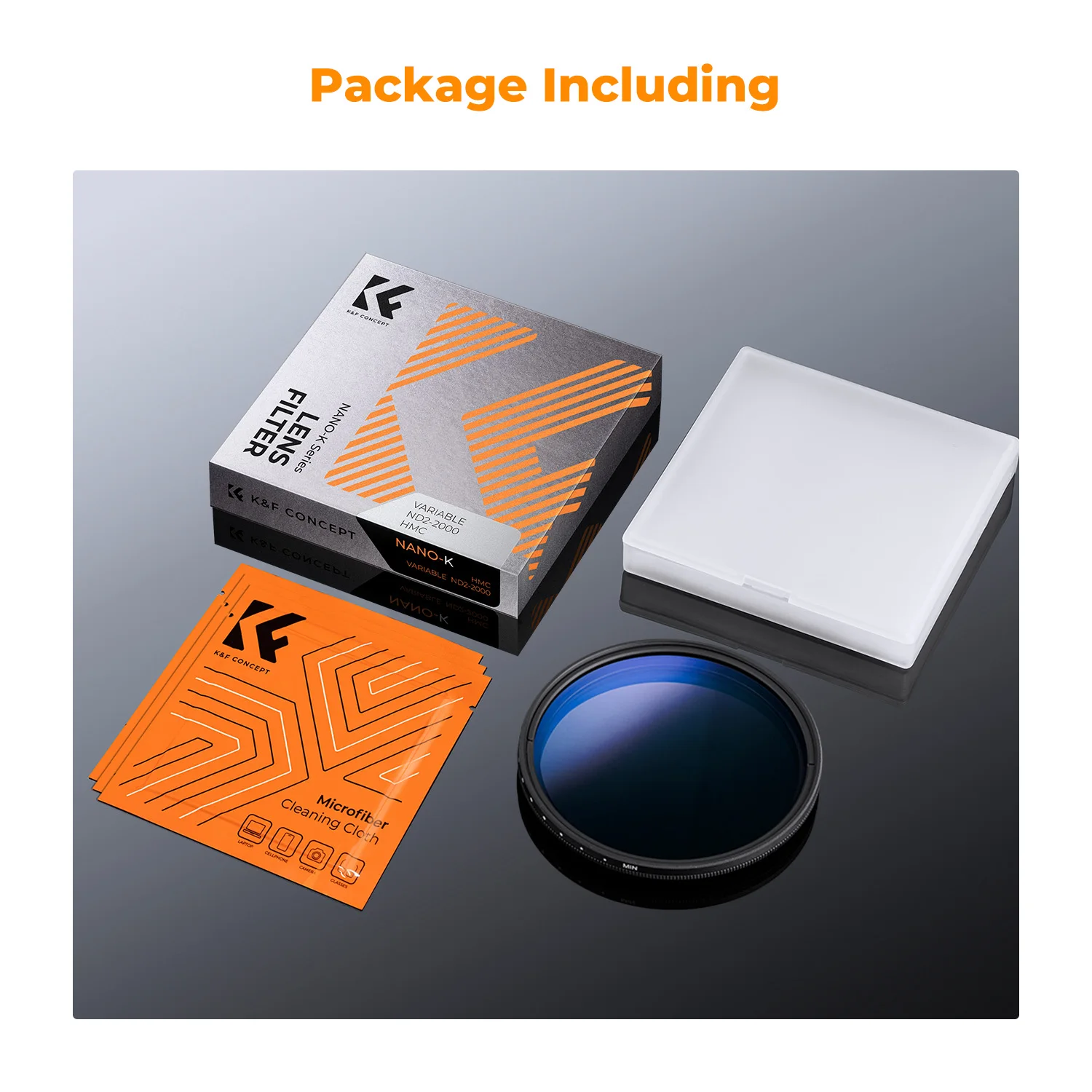 K&F CONCEPT 49-82mm Variabel 2-in-1 ND2-32/Zwarte Diffusie Mist 1/4 1/8/ND2-400/CPL/ND2-2000 3-in-1 Multifunctionele Camerafilter